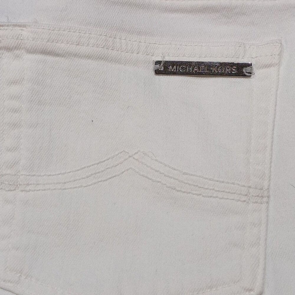 Michael Kors Women's 5 Pockets Skinny‎ White Jeans Size 12 - Picture 9 of 10